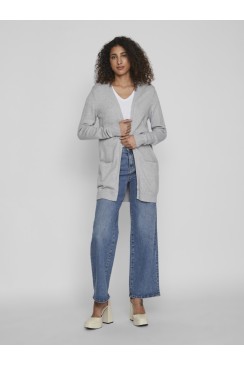 Cardigan Dama Vila Viril Open Light Grey Melange