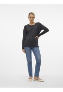 Pulover Dama Vero Moda Vmcare Structure O-Neck Dark Grey Melange