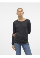 Pulover Dama Vero Moda Vmcare Structure O-Neck Dark Grey Melange