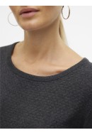 Pulover Dama Vero Moda Vmcare Structure O-Neck Dark Grey Melange