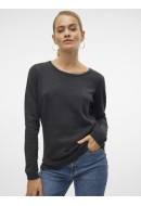 Pulover Dama Vero Moda Vmcare Structure O-Neck Dark Grey Melange