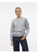 Pulover Dama Vero Moda Vmdoffy O-Neck Ga Light Grey Melange