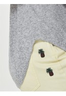 Women T-shirt Jacqueline De Young Jdylinette Light Grey Melange/Black Naps