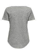 Women T-shirt Jacqueline De Young Jdylinette Light Grey Melange/Black Naps