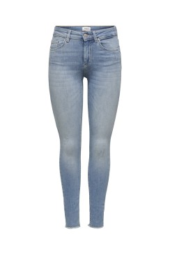 Blugi Dama Only Onlblush Life Mid Sk Ak Raw Rea1467 Light Blue Denim