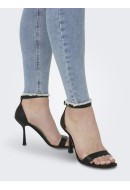 Blugi Dama Only Onlblush Mid Sk Ank Raw Rea306 Light Blue Denim