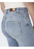 Blugi Dama Only Onlblush Mid Sk Ank Raw Rea306 Light Blue Denim