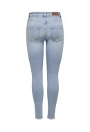 Blugi Dama Only Onlblush Mid Sk Ank Raw Rea306 Light Blue Denim