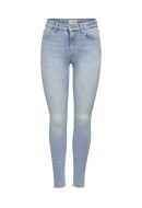 Blugi Dama Only Onlblush Mid Sk Ank Raw Rea306 Light Blue Denim