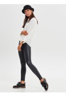 Women Leggings Only Onlruby Pu Black