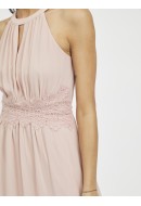 Rochie Vila Vimilina Halterneck Maxi Pale Mauve