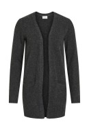 Cardigan Dama Vila Vihanna Knit Open Dark Grey Melange