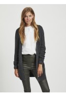 Cardigan Dama Vila Vihanna Knit Open Dark Grey Melange