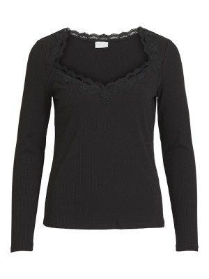 Bluza Dama Vila Visofi Squareneck Black