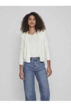 Women Cardigan Vila Viril Short White Alyssum