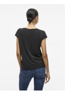 Women T-shirt Vila Vimodala V-Neck Black