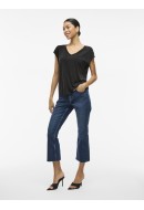 Women T-shirt Vila Vimodala V-Neck Black