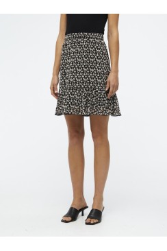 Fusta Object Objmila Short Black/Flowers