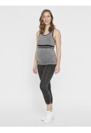 Women Leggings Mama Licious Mlfit Activ 3/4 Dark Grey Melange