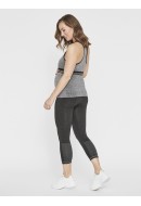 Women Leggings Mama Licious Mlfit Activ 3/4 Dark Grey Melange