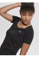 Women T-shirt Only Play Onpora Circular Black
