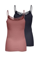 Maieu Dama Only Onlkira Lace Singlet 2 Pack Night Sky