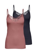 Maieu Dama Only Onlkira Lace Singlet 2 Pack Night Sky