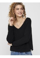 Pulover Dama Only Onlbrynn Life V-Neck Black