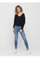 Pulover Dama Only Onlbrynn Life V-Neck Black