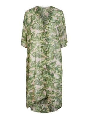 Camasa Dama Pieces Pcnertrud Kaftan Candy Pink Aop Palm