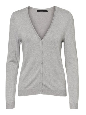 Cardigan Dama Vero Moda Vmnellie Glory V-Neck Light Grey Melange