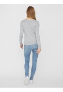 Cardigan Dama Vero Moda Vmnellie Glory V-Neck Light Grey Melange