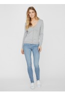 Cardigan Dama Vero Moda Vmnellie Glory V-Neck Light Grey Melange