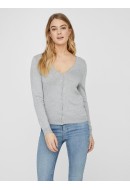 Cardigan Dama Vero Moda Vmnellie Glory V-Neck Light Grey Melange