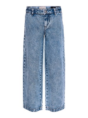 Kids Jeans Only Konlisa Wide Cropped Acid Medium Blue Denim