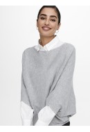 Pulover Dama Jaqueline De Young Jdynew Behave Batsleeve Light Grey Melange