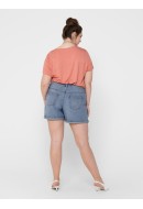 Pantaloni Scurti Dama Only Carmakoma Carhine Reg Light Blue Denim
