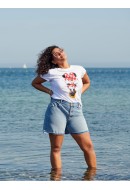 Pantaloni Scurti Dama Only Carmakoma Carhine Reg Light Blue Denim