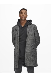 Men Coat Only&Sons Onsjulian Life King Dark Grey Melange