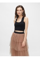 Maieu Dama Yas Yasemil Cropped Knit Goldig Black