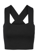 Maieu Dama Yas Yasemil Cropped Knit Goldig Black
