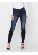 Women Jeans Only Onlblush Life Med Sk Ank Rw Rea837 Dark Blue Denim