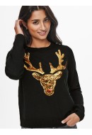 Women Sweater Onlxmas Black