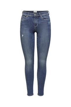 Blugi Dama Only Onlwauw Mid Skinny Bj114 Medium Blue Denim