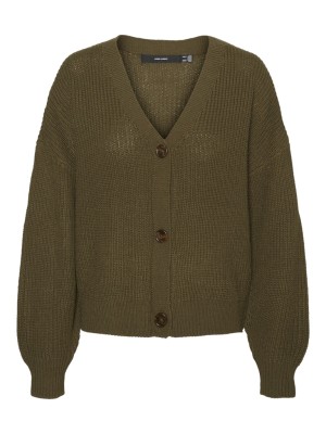 Cardigan Dama Vero Moda Vmlea V-Neck Cuff Ivy Green