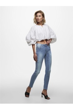 Blugi Dama Only Onlwauw Life Mid Sk Dest Bj759 Light Medium Blue Denim