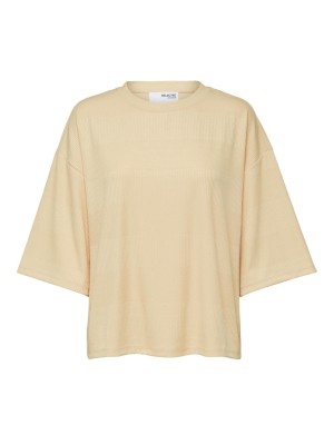 Bluza Dama Selected Slflauriana 3/4 Rib Sahara Sun