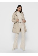 Women Jacket Only Onl Sydney Belted Puffer Humus