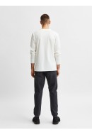 Men Blouse Selected Slhbaker Split Neck Egret