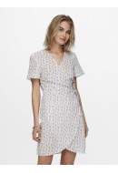 Rochie Only Carly-Taycan Wrap Cloud Dancer/W Flower